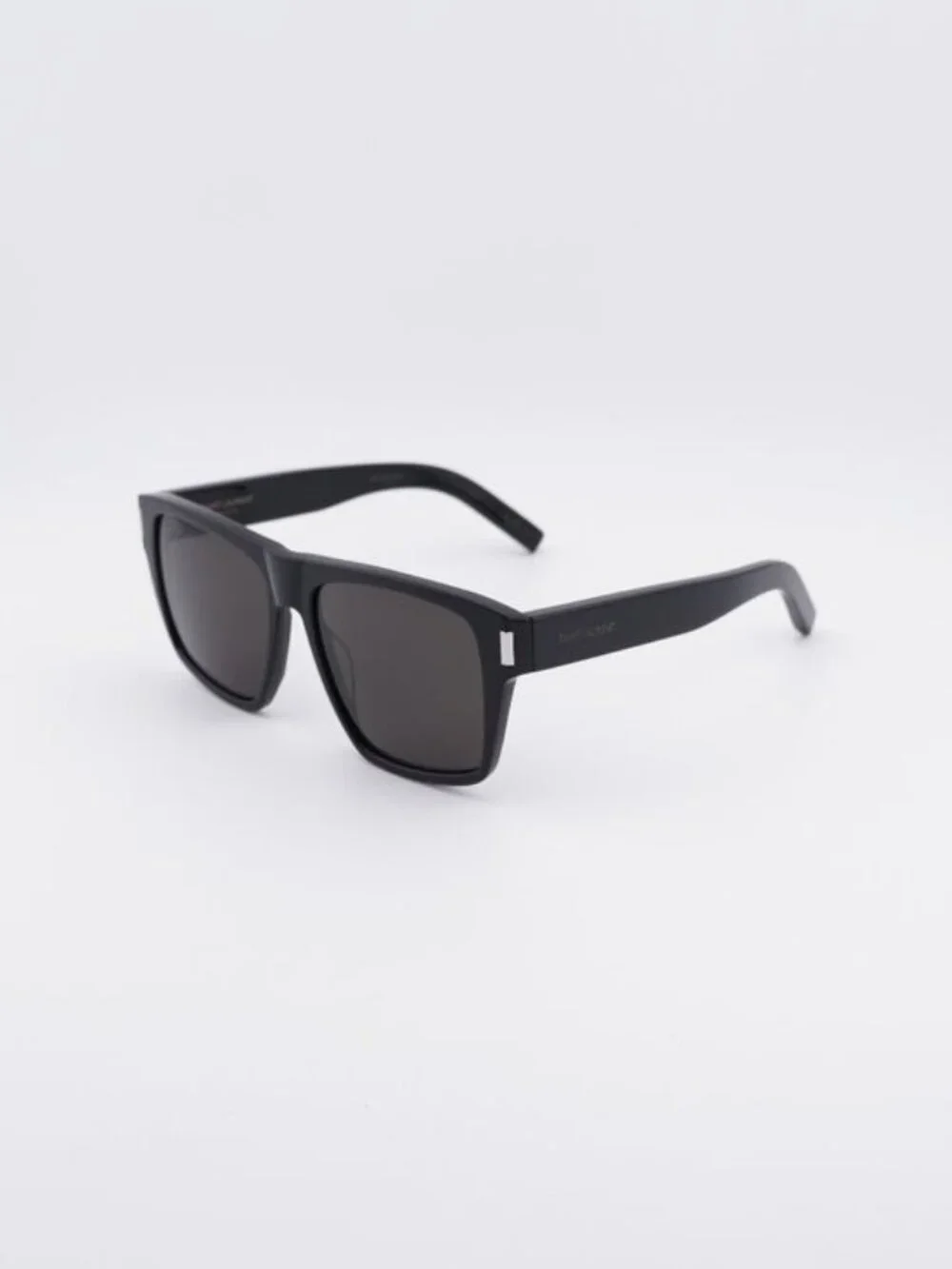 Saint Laurent SL424 001 Sunglasses Black Square Frame, Black Lenses